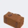 Große Boston-Tasche aus Nubukleder, dunkelbraun Große Boston-Tasche aus Nubukleder, dunkelbraun