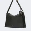 Große Handtasche aus mattem Leder, schwarz Große Handtasche aus mattem Leder, schwarz