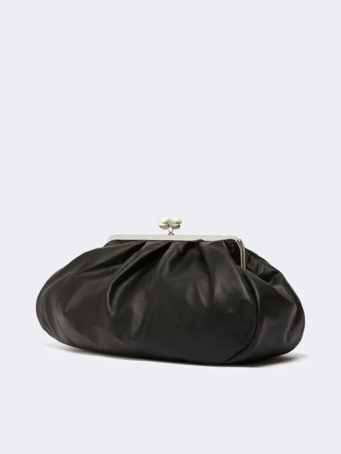 Große Pasticcino-Tasche aus Schafsleder, schwarz Große Pasticcino-Tasche aus Schafsleder, schwarz