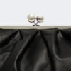Große Pasticcino-Tasche aus Schafsleder, schwarz Große Pasticcino-Tasche aus Schafsleder, schwarz