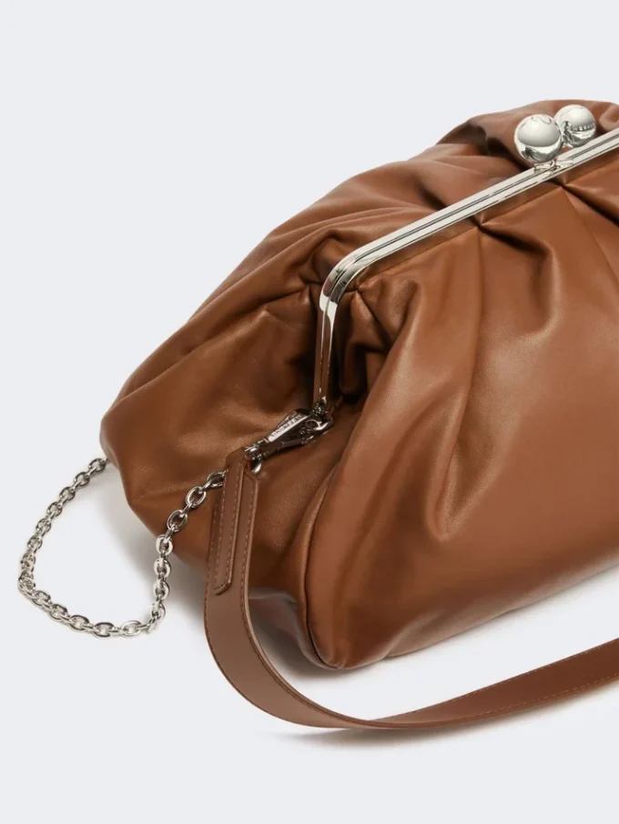 Große Pasticcino-Tasche aus Schafsleder, tabakfarben Große Pasticcino-Tasche aus Schafsleder, tabakfarben