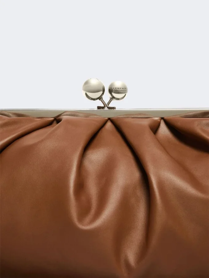 Große Pasticcino-Tasche aus Schafsleder, tabakfarben Große Pasticcino-Tasche aus Schafsleder, tabakfarben