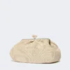 Große Pasticcino-Tasche in Raffia-Optik, taubengrau Große Pasticcino-Tasche in Raffia-Optik, taubengrau