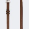 Gürtel aus Naturleder mit Monogramm, braun