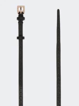 Gürtel aus Naturleder, schwarz