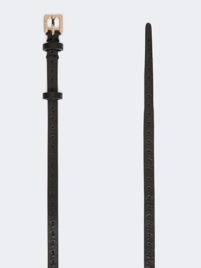 Gürtel aus Naturleder, schwarz Gürtel aus Naturleder, schwarz