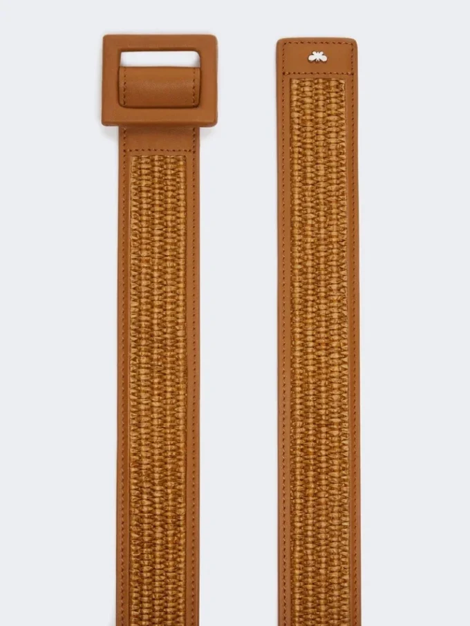 Gürtel in Raffia-Optik, Mandarine Gürtel in Raffia-Optik, Mandarine