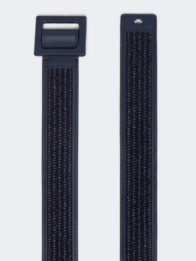 Gürtel in Raffia-Optik, ultramarinblau Gürtel in Raffia-Optik, ultramarinblau