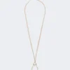 Halskette mit Monogramm-Anhänger, Gold Halskette mit Monogramm-Anhänger, Gold