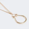 Halskette mit Monogramm-Anhänger, Gold Halskette mit Monogramm-Anhänger, Gold
