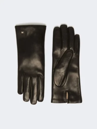 Handschuhe aus Nappaleder, schwarz