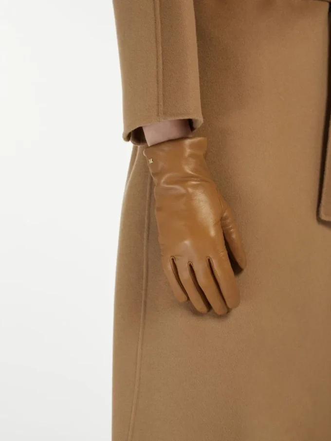 Handschuhe aus Nappaleder, tabakfarben Handschuhe aus Nappaleder, tabakfarben