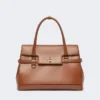 Handtasche aus Naturleder, bernsteinfarben Handtasche aus Naturleder, bernsteinfarben