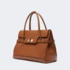 Handtasche aus Naturleder, bernsteinfarben Handtasche aus Naturleder, bernsteinfarben