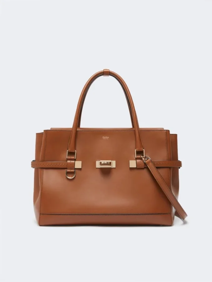Handtasche aus Naturleder, bernsteinfarben Handtasche aus Naturleder, bernsteinfarben