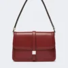 Handtasche aus Naturleder, bordeaux