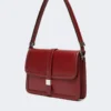 Handtasche aus Naturleder, bordeaux