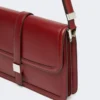 Handtasche aus Naturleder, bordeaux