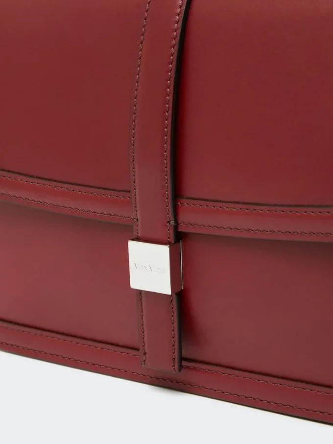 Handtasche aus Naturleder, bordeaux