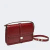Handtasche aus Naturleder, bordeaux