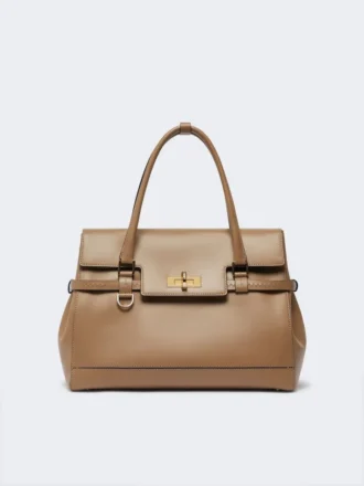 Handtasche aus Naturleder, Farbe: Mud