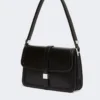 Handtasche aus Naturleder, schwarz Handtasche aus Naturleder, schwarz