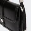 Handtasche aus Naturleder, schwarz Handtasche aus Naturleder, schwarz