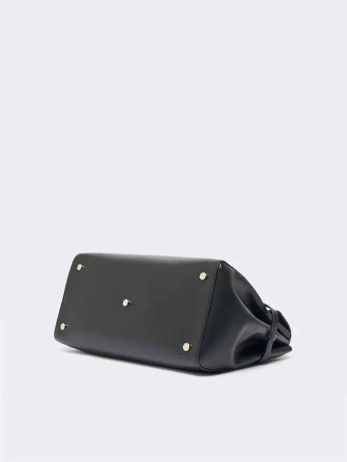 Handtasche aus Naturleder, schwarz Handtasche aus Naturleder, schwarz