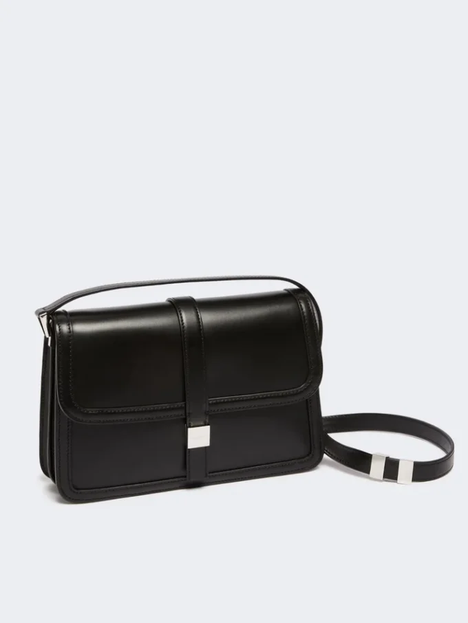 Handtasche aus Naturleder, schwarz Handtasche aus Naturleder, schwarz