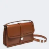 Handtasche aus Naturleder, tabakfarben