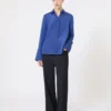 Hemd aus Seidenkrepp, kornblumenblau Hemd aus Seidenkrepp, kornblumenblau