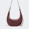Hobo-Tasche aus Nappaleder, bordeaux Hobo-Tasche aus Nappaleder, bordeaux