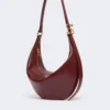 Hobo-Tasche aus Nappaleder, bordeaux Hobo-Tasche aus Nappaleder, bordeaux