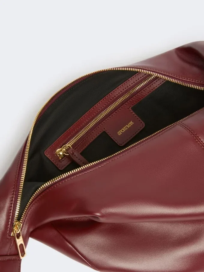 Hobo-Tasche aus Nappaleder, bordeaux Hobo-Tasche aus Nappaleder, bordeaux