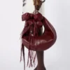 Hobo-Tasche aus Nappaleder, bordeaux Hobo-Tasche aus Nappaleder, bordeaux