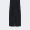 Hoch taillierte Wollhose, ultramarinblau Hoch taillierte Wollhose, ultramarinblau