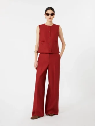 Hose aus Baumwoll-Gabardine-Jersey, rot Hose aus Baumwoll-Gabardine-Jersey, rot