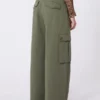 Hose aus Baumwollgabardine, dunkelgrün Hose aus Baumwollgabardine, dunkelgrün