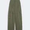 Hose aus Baumwollgabardine, dunkelgrün Hose aus Baumwollgabardine, dunkelgrün