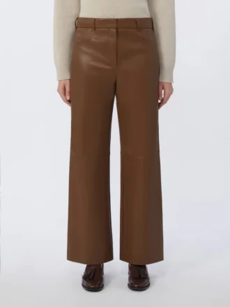 Hose aus beschichtetem Stoff, tabakfarben Hose aus beschichtetem Stoff, tabakfarben