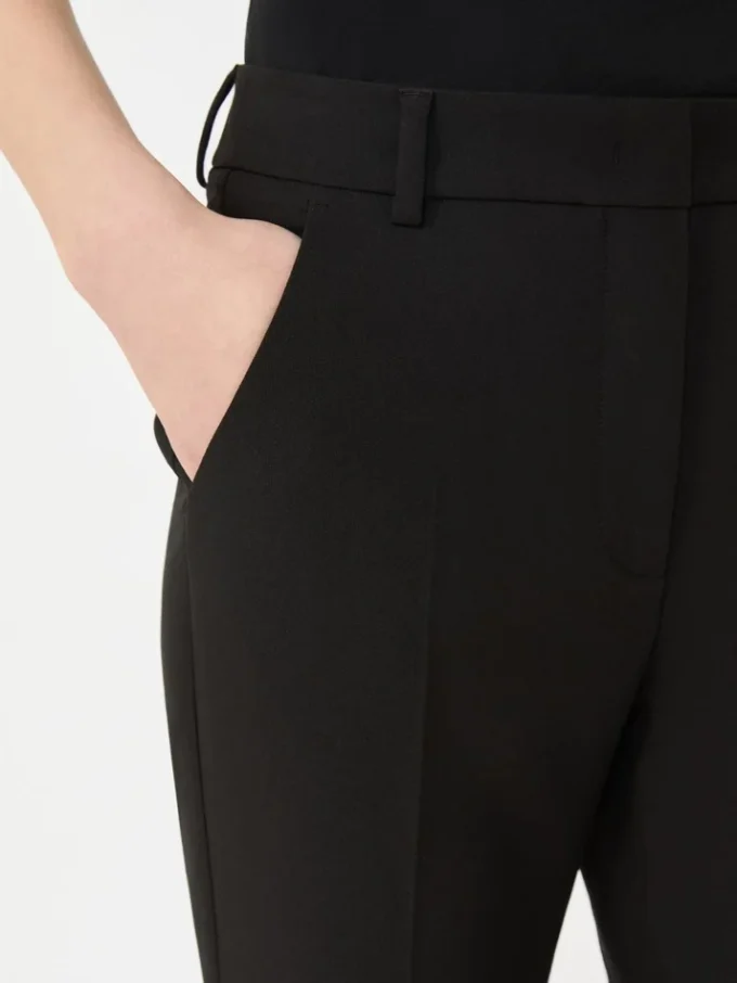 Hose aus doppelseitigem Viskose-Canvas, schwarz Hose aus doppelseitigem Viskose-Canvas, schwarz