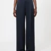 Hose aus Envers-Satin, mitternachtsblau Hose aus Envers-Satin, mitternachtsblau