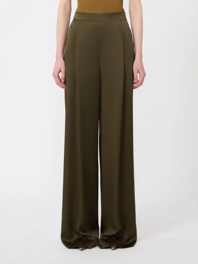 Hose aus Envers-Satin, moosgrün Hose aus Envers-Satin, moosgrün