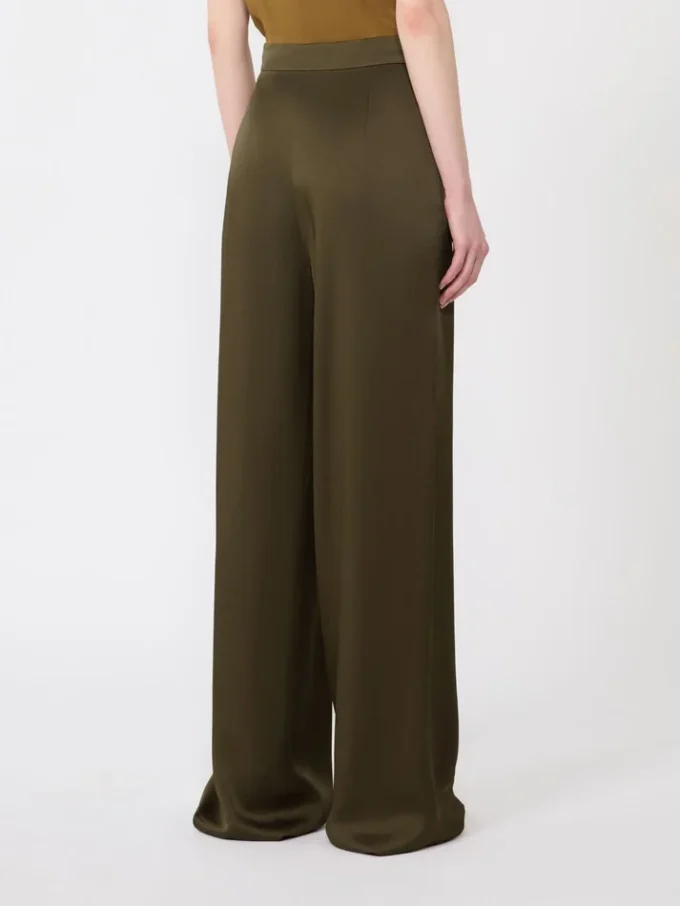 Hose aus Envers-Satin, moosgrün Hose aus Envers-Satin, moosgrün