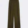 Hose aus Envers-Satin, moosgrün Hose aus Envers-Satin, moosgrün