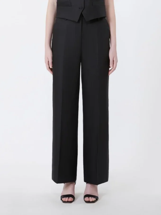 Hose aus Leinen-Canvas, schwarz Hose aus Leinen-Canvas, schwarz