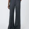 Hose aus Leinen-Twill mit Fischgrätenmuster, mittelgrau Hose aus Leinen-Twill mit Fischgrätenmuster, mittelgrau