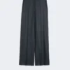 Hose aus Leinen-Twill mit Fischgrätenmuster, mittelgrau Hose aus Leinen-Twill mit Fischgrätenmuster, mittelgrau