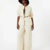 Hose aus Leinen und Seide, beige Hose aus Leinen und Seide, beige