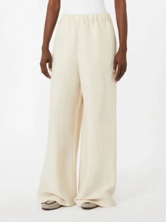 Hose aus Leinen und Seide, beige